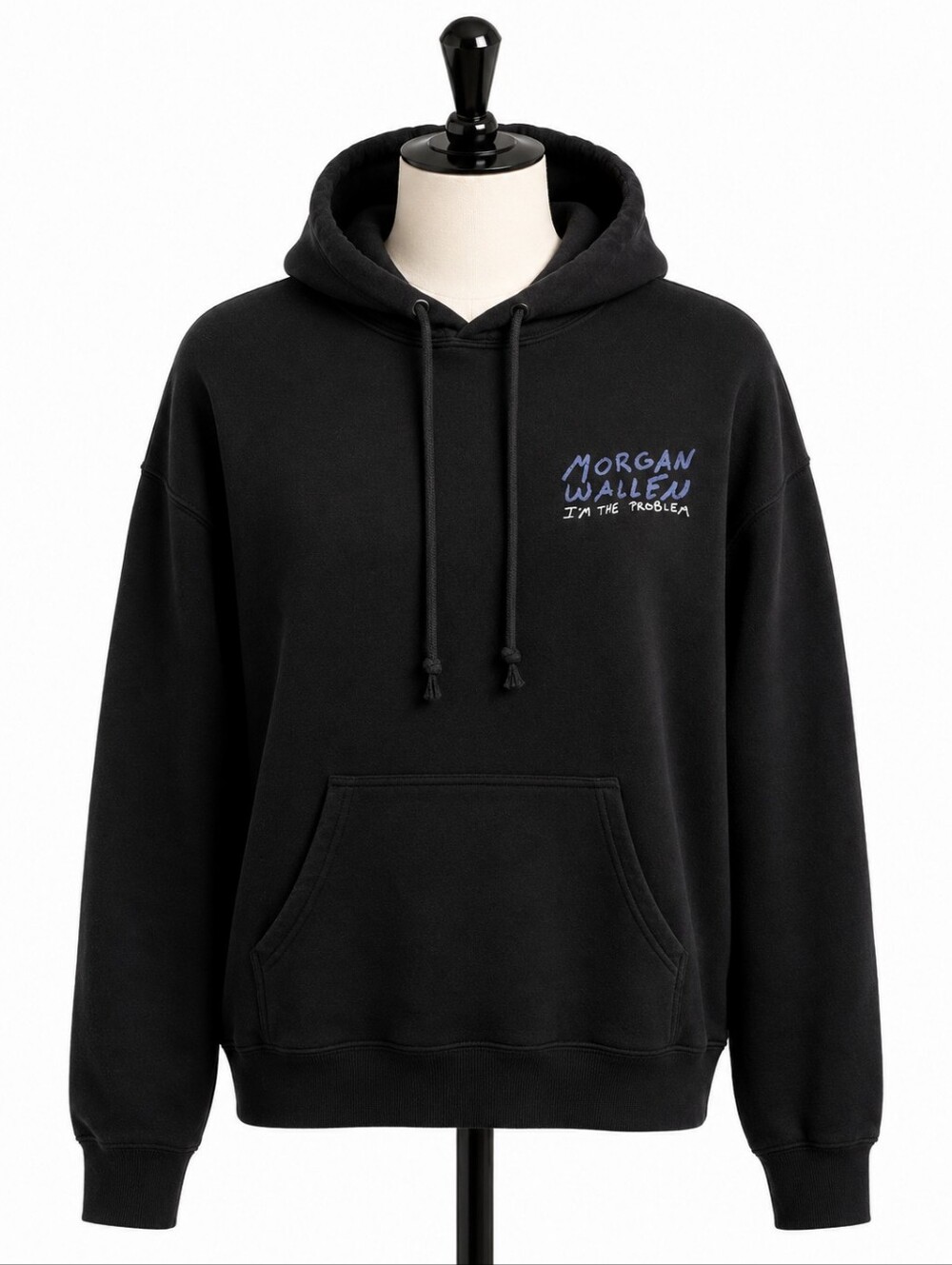 Morgan Wallen I'm The Problem Black Pullover Hoodie Sz L Casual Outdoor Lounge